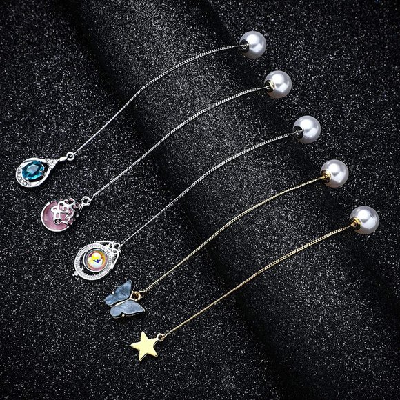 New 16 Pairs Teardrop Crystal Drop Dangle Earrings Cubic Zirconia Pendan… - Picture 1 of 7